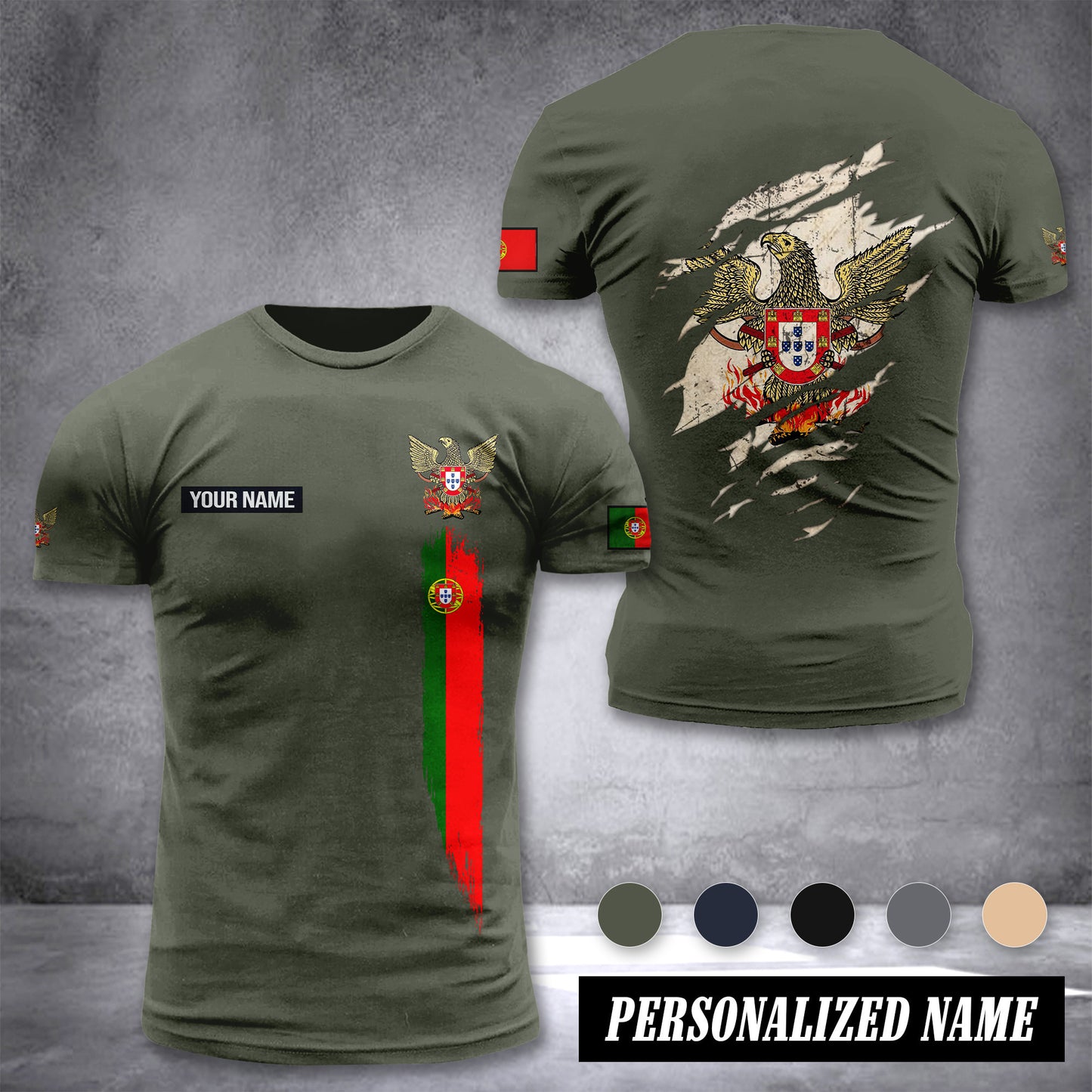 Firefighter Portugal customize T-shirt back