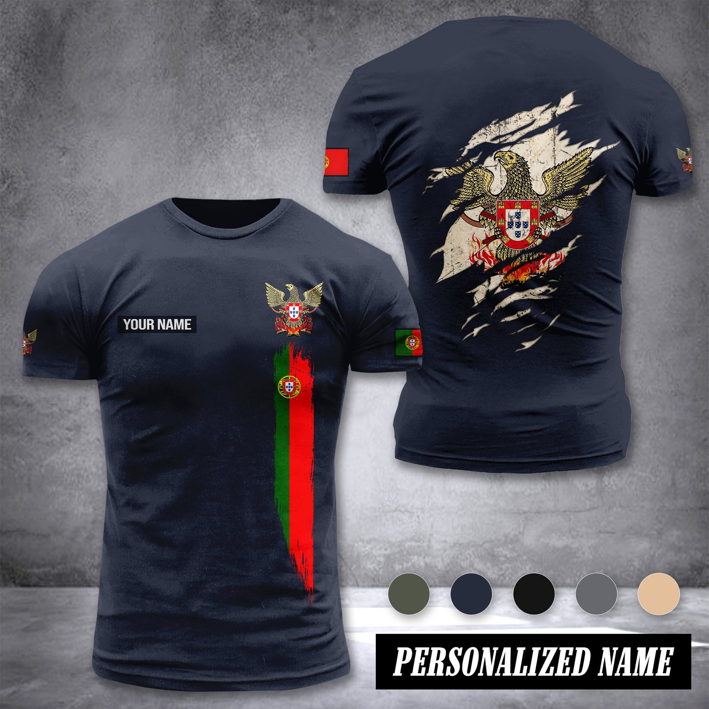 Firefighter Portugal customize T-shirt back