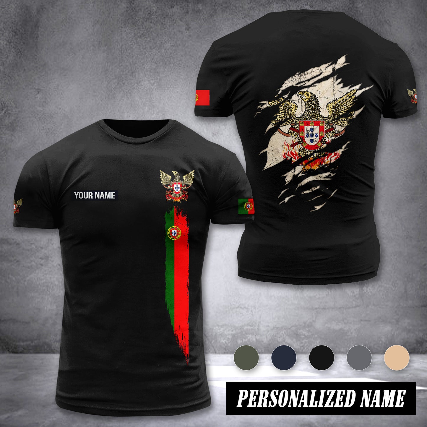 Firefighter Portugal customize T-shirt back