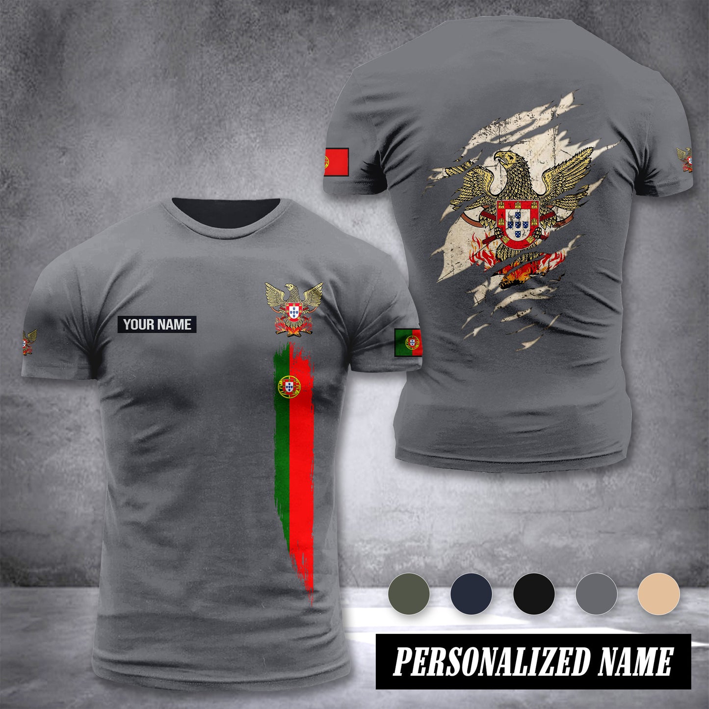 Firefighter Portugal customize T-shirt back
