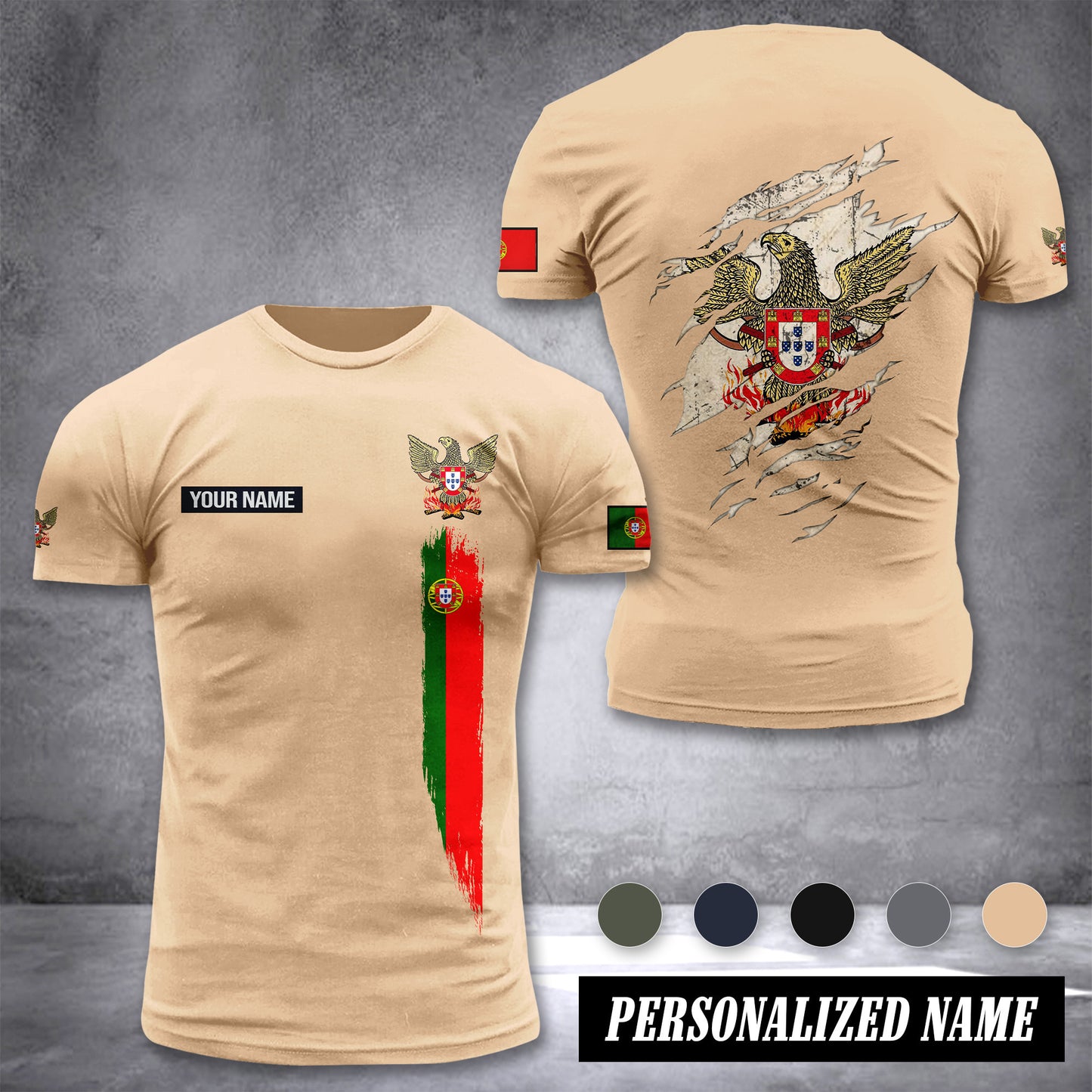 Firefighter Portugal customize T-shirt back