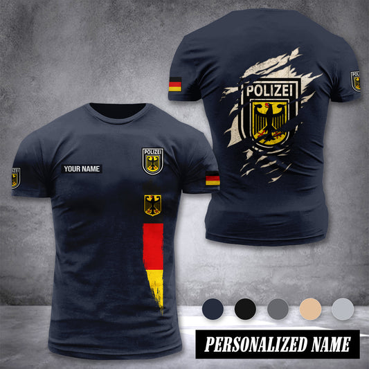 Polizei Germany customize T-shirt back