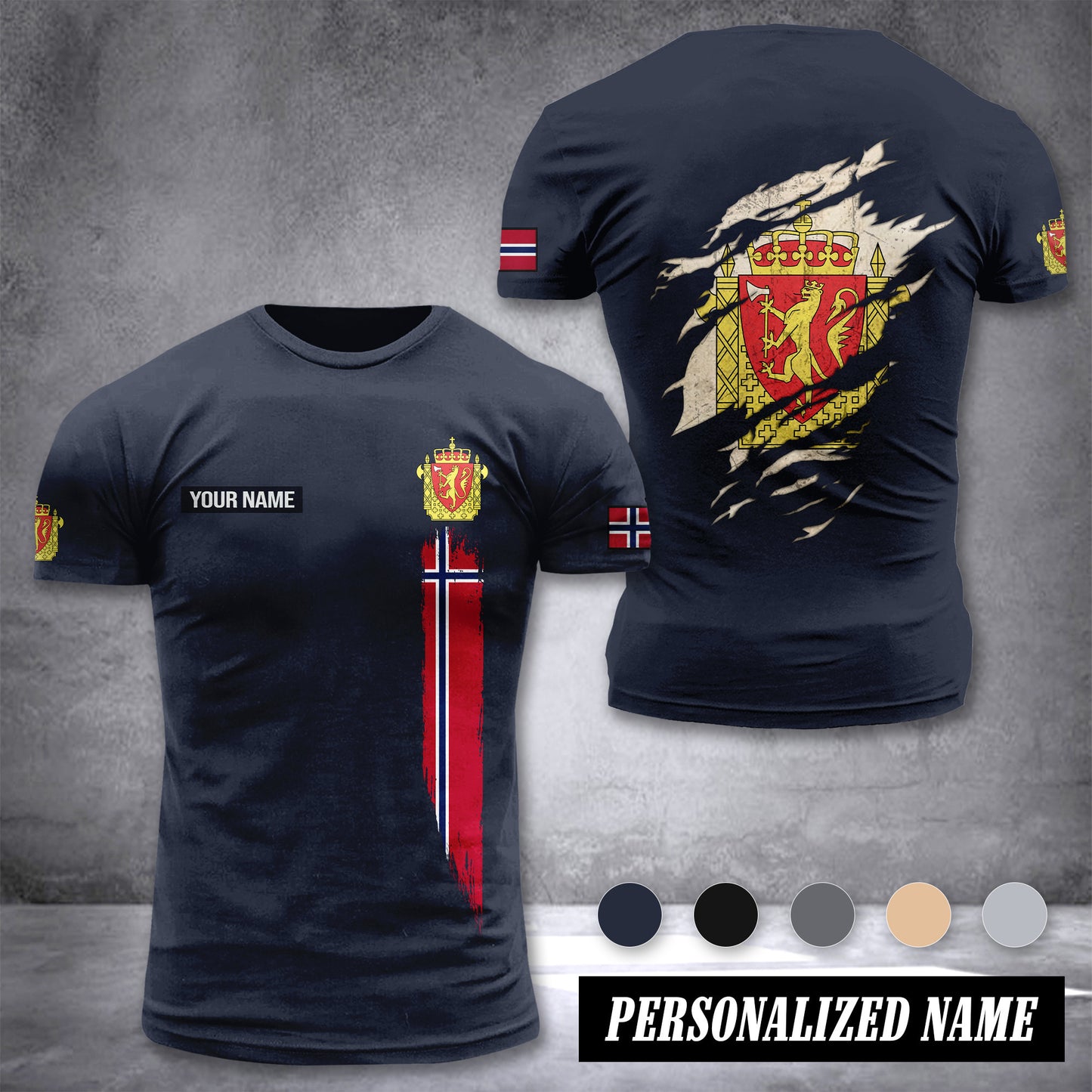 Police Norway customize T-shirt back