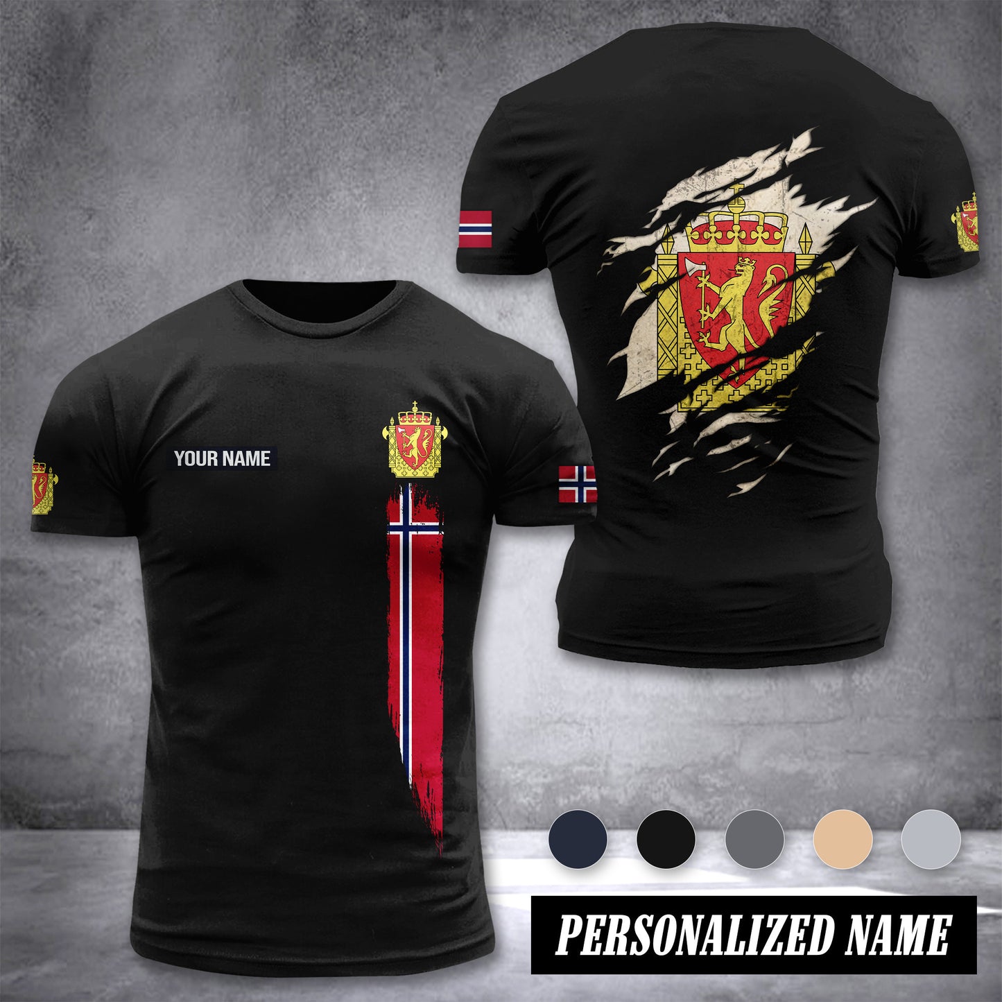 Police Norway customize T-shirt back