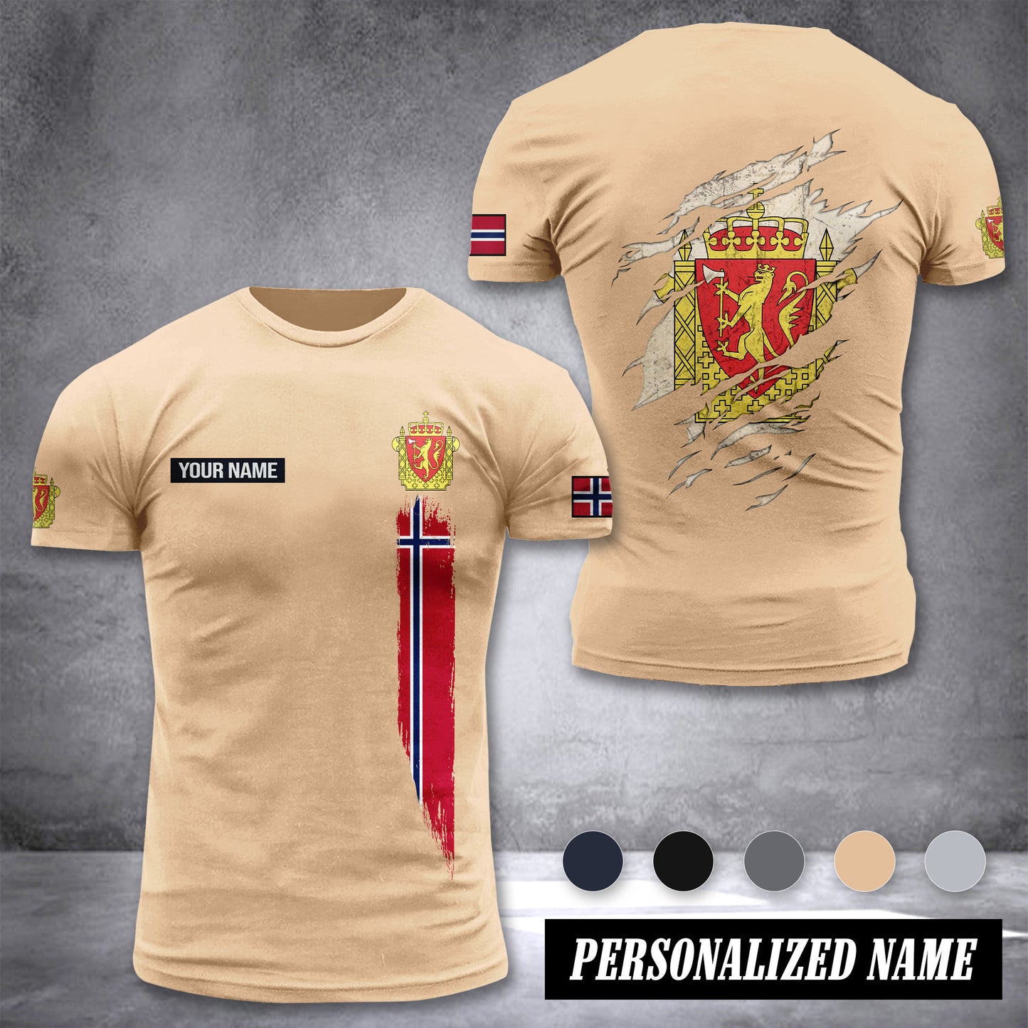 Police Norway customize T-shirt back
