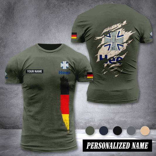 Soldier German customize T-shirt back army