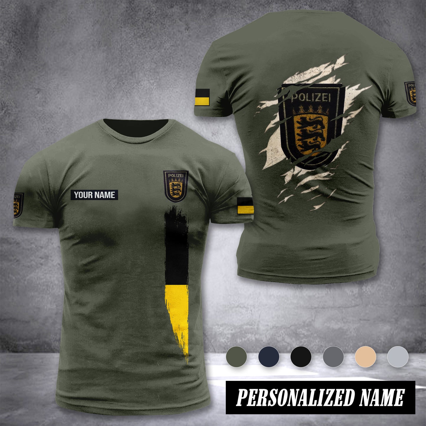 Polizei Baden Württemberg customize T-shirt back