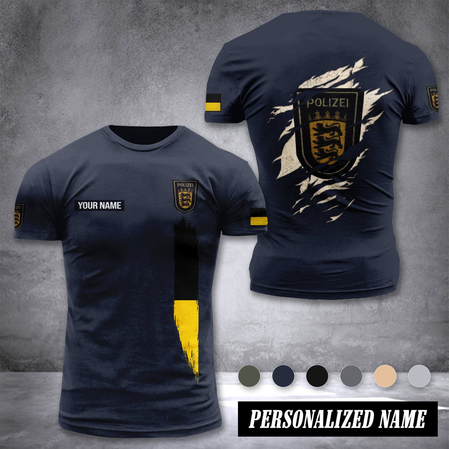 Polizei Baden Württemberg customize T-shirt back