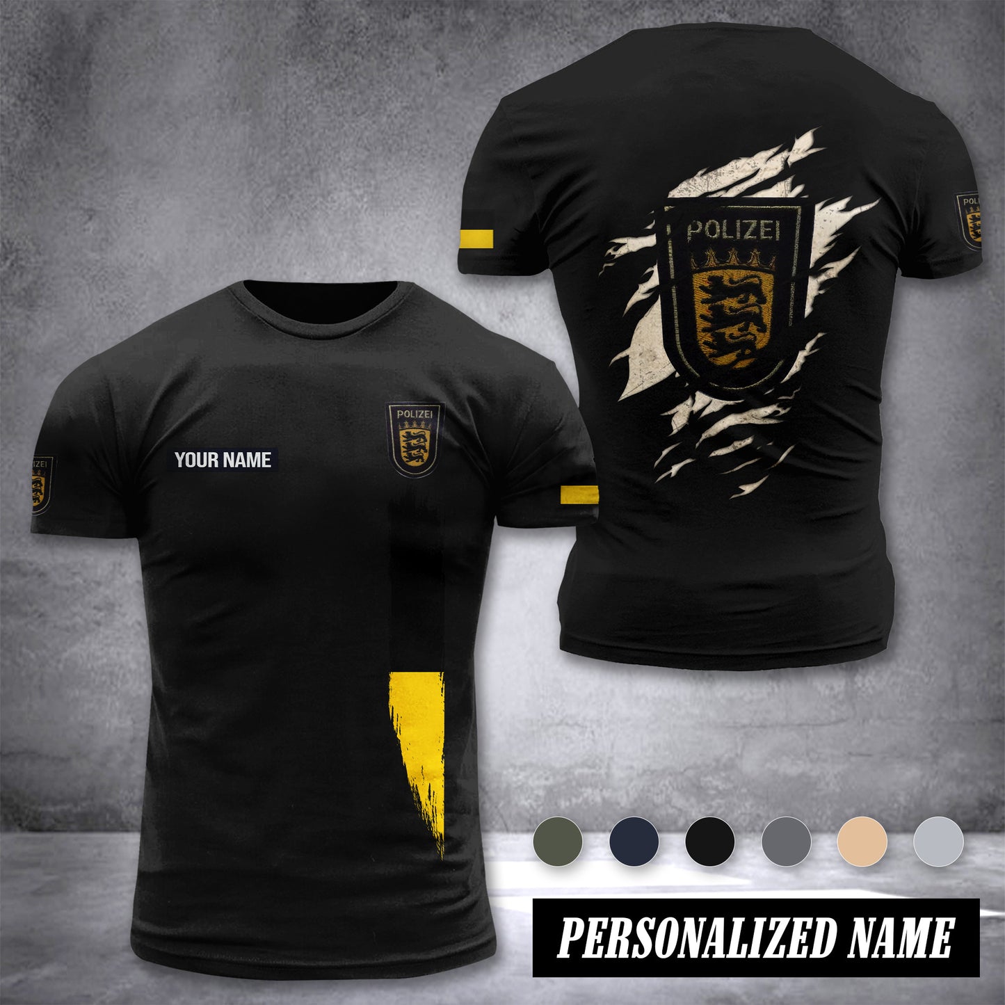 Polizei Baden Württemberg customize T-shirt back