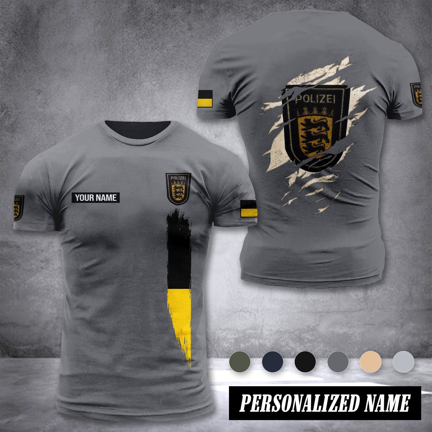 Polizei Baden Württemberg customize T-shirt back