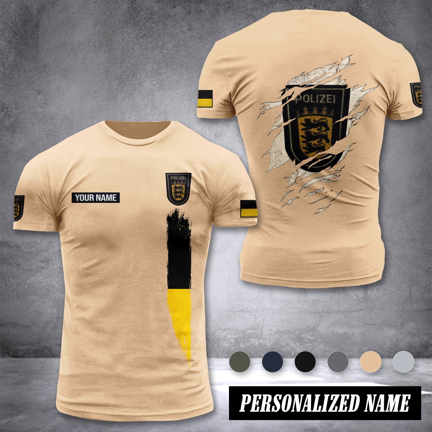 Polizei Baden Württemberg customize T-shirt back