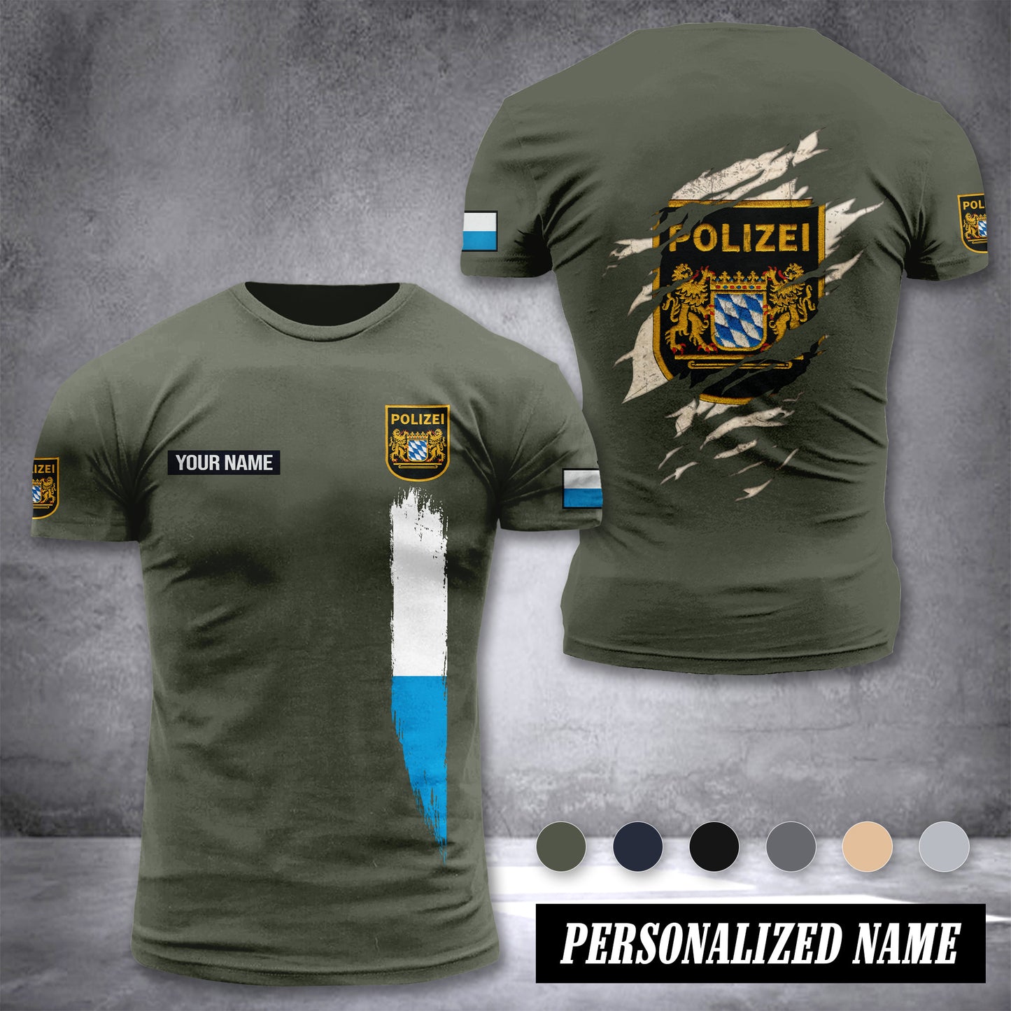 Polizei Bavaria customize T-shirt back