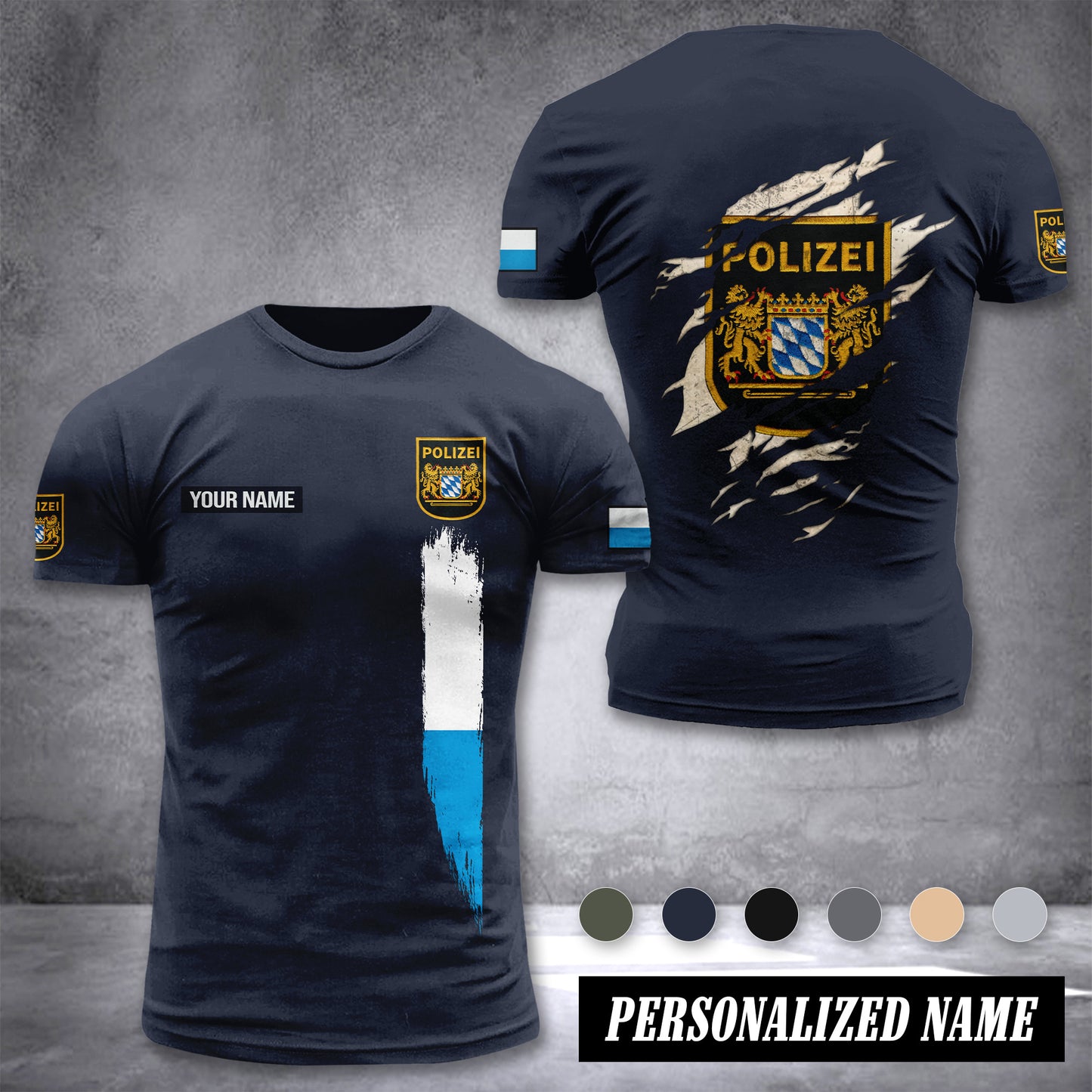 Polizei Bavaria customize T-shirt back