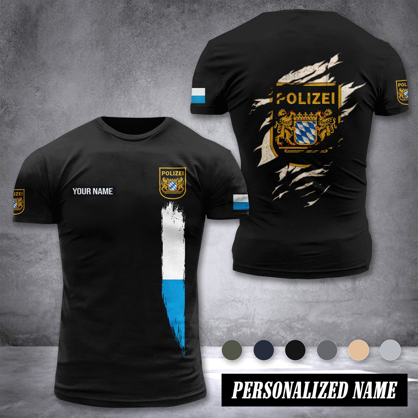 Polizei Bavaria customize T-shirt back