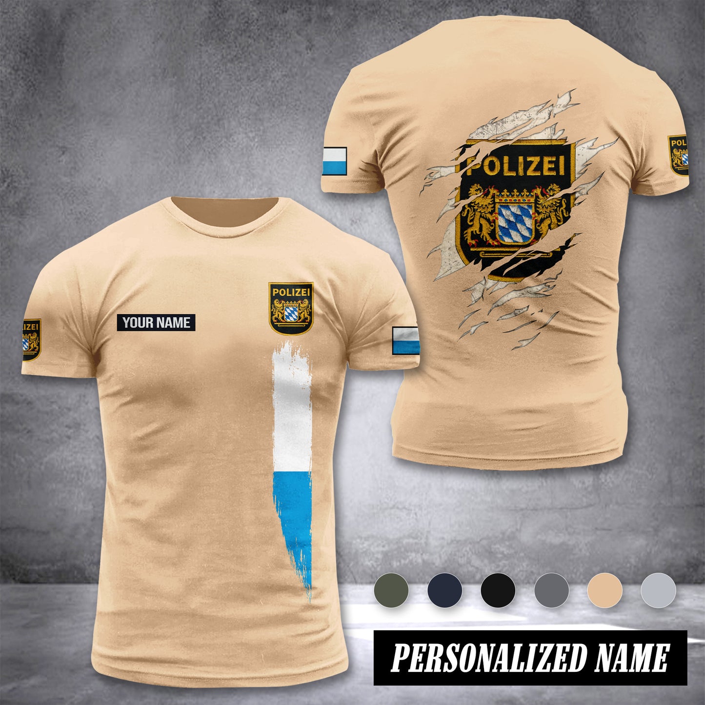 Polizei Bavaria customize T-shirt back