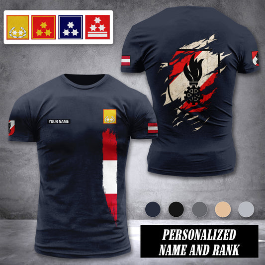 Firefighter Austria customize rank T-shirt