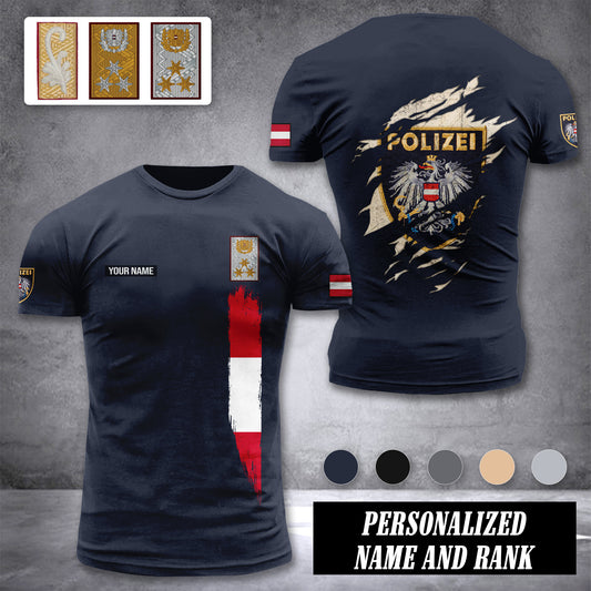 Polizei Austria customize rank T-shirt