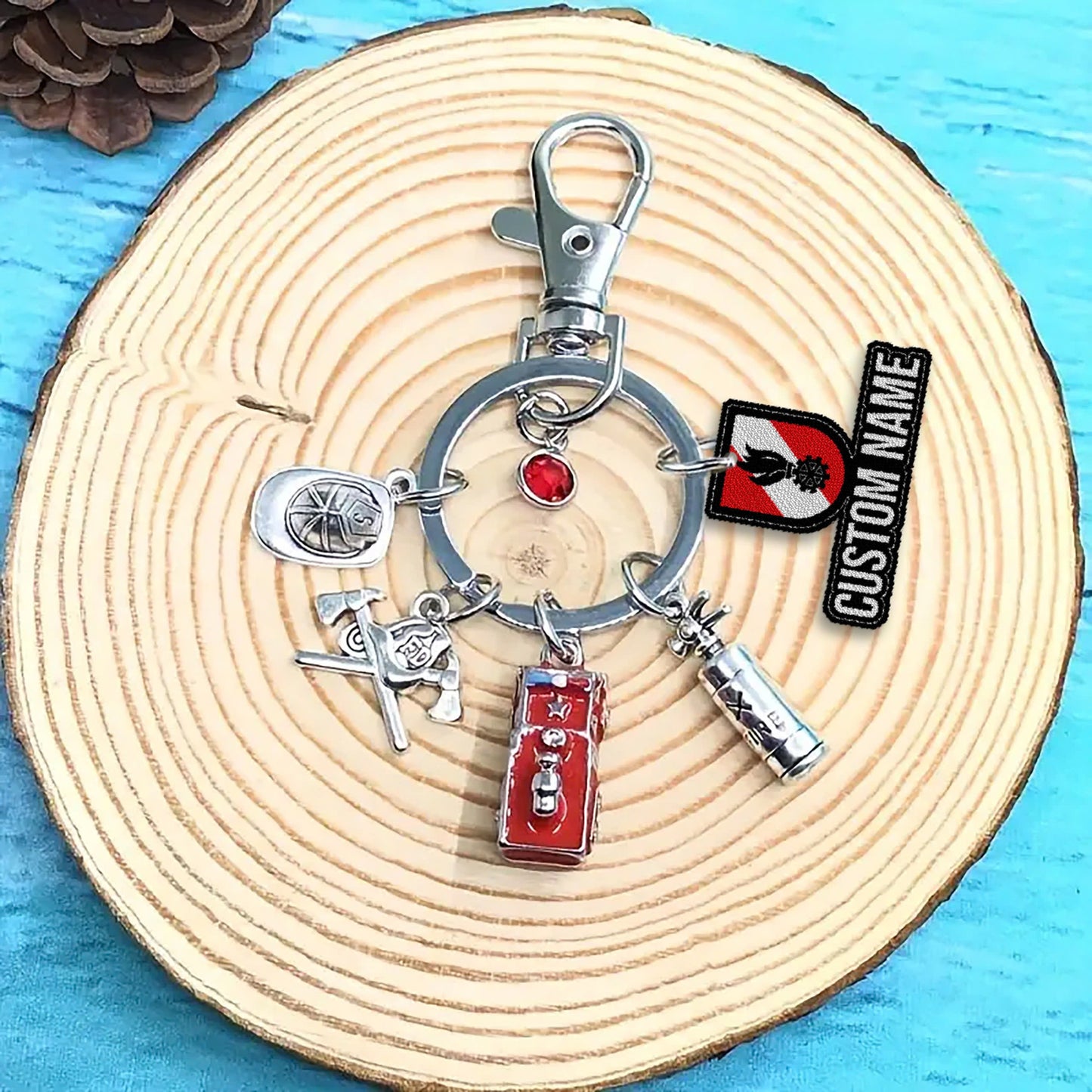 Personalized Firefighter Austria Keychain