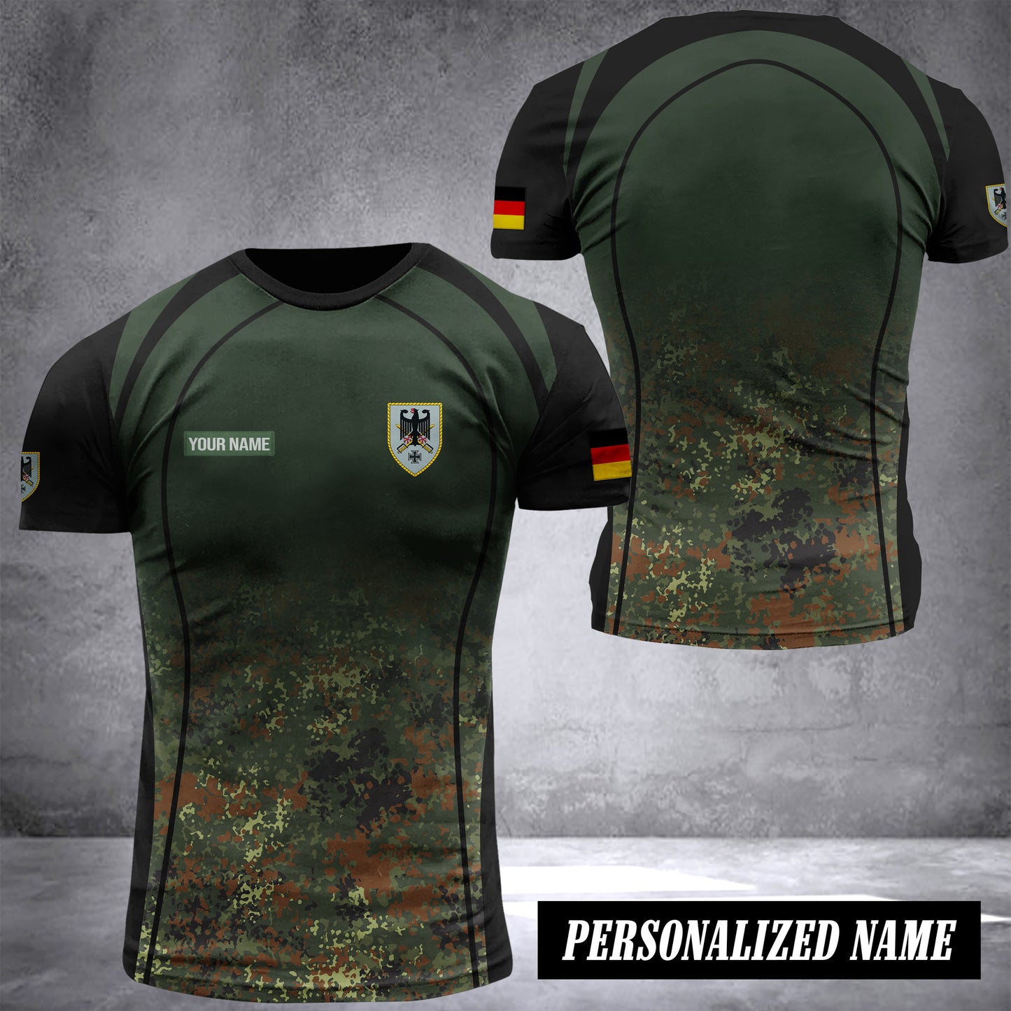 Germany army customize T-shirt camou