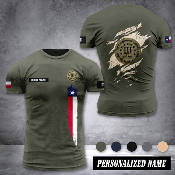 Texas customize T-shirt patriot