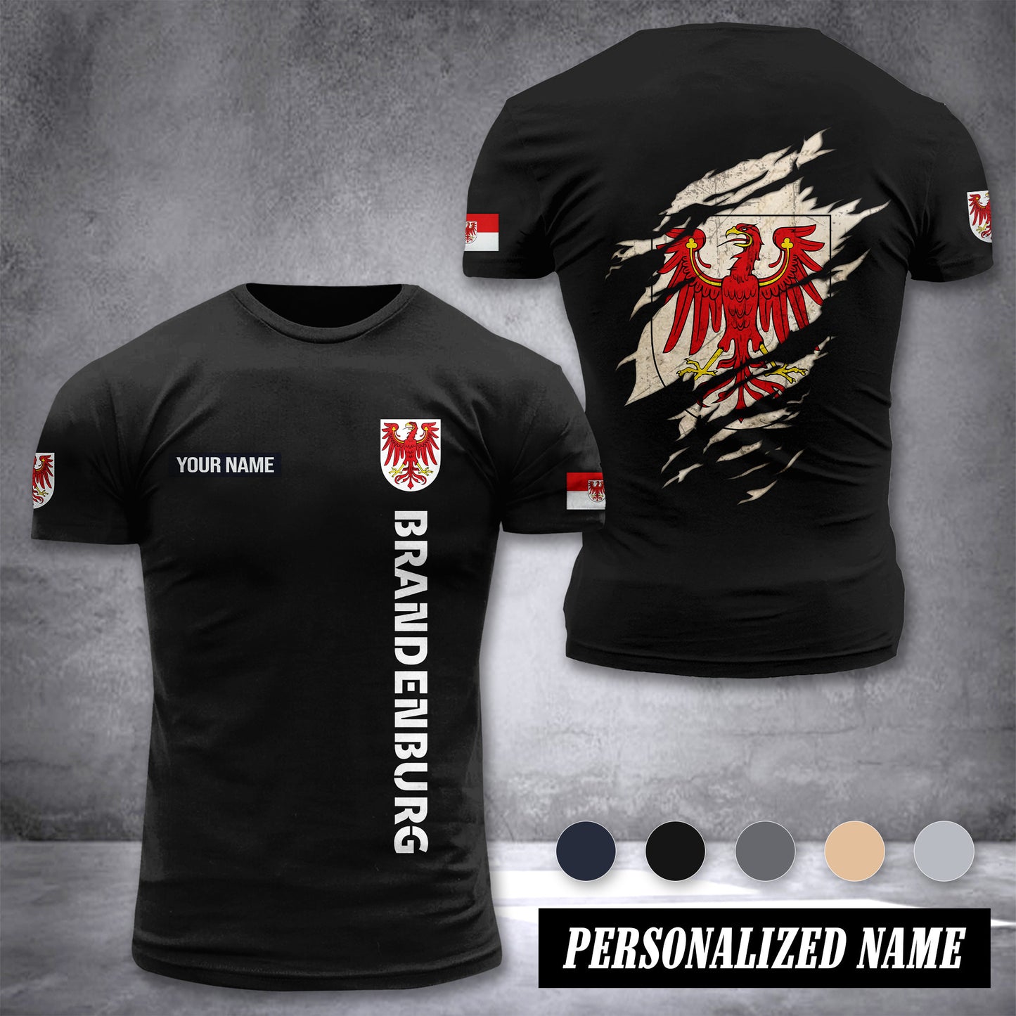 Brandenburg customize T-shirt back