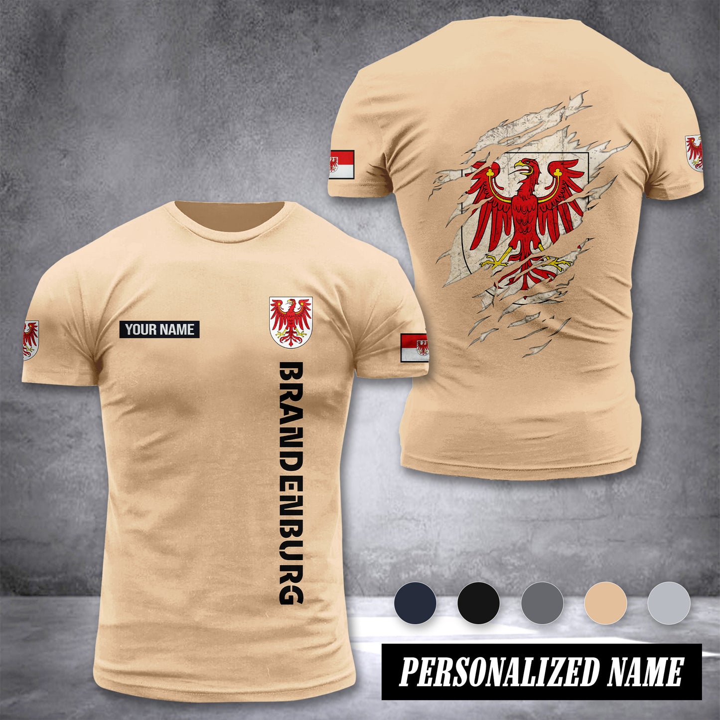 Brandenburg customize T-shirt back
