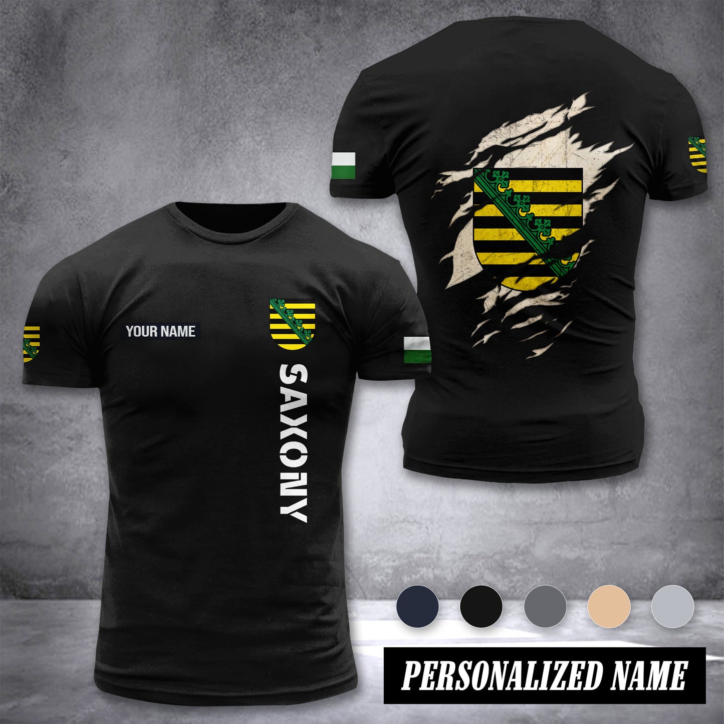 Saxony customize T-shirt back