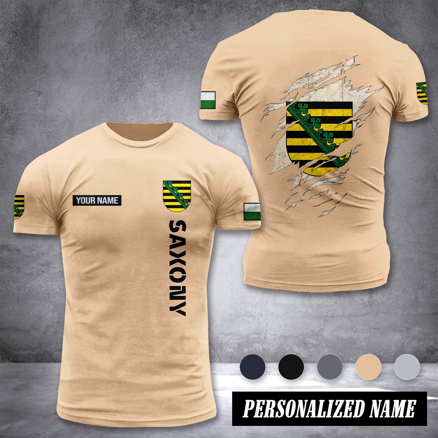 Saxony customize T-shirt back