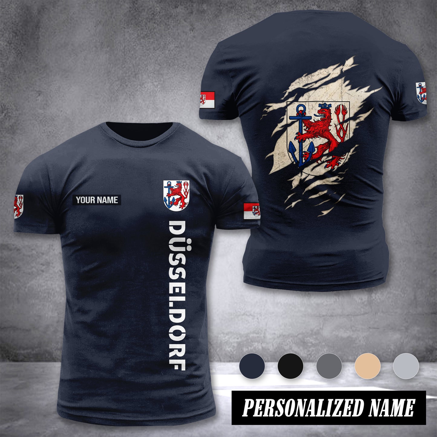 Düsseldorf customize T-shirt back
