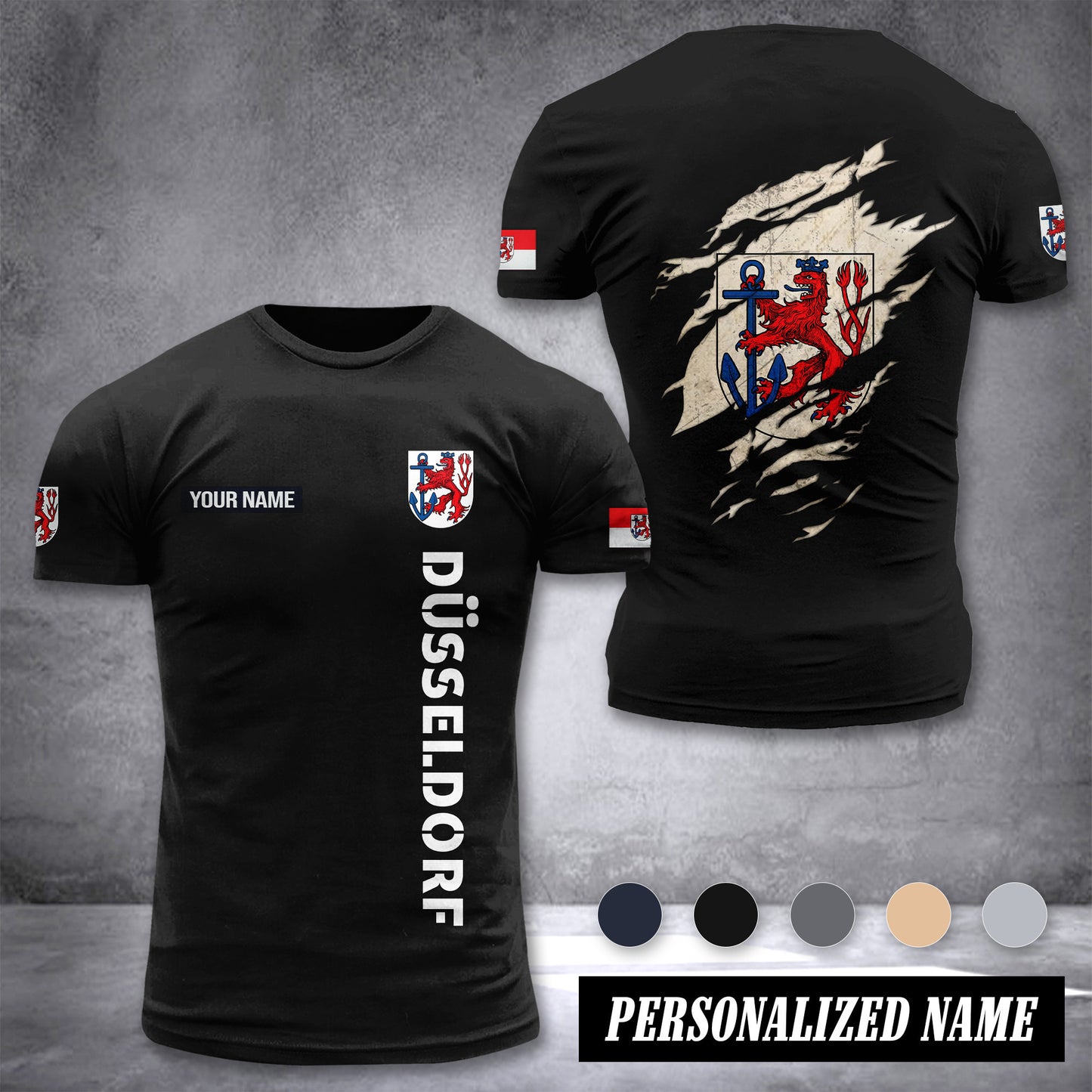 Düsseldorf customize T-shirt back