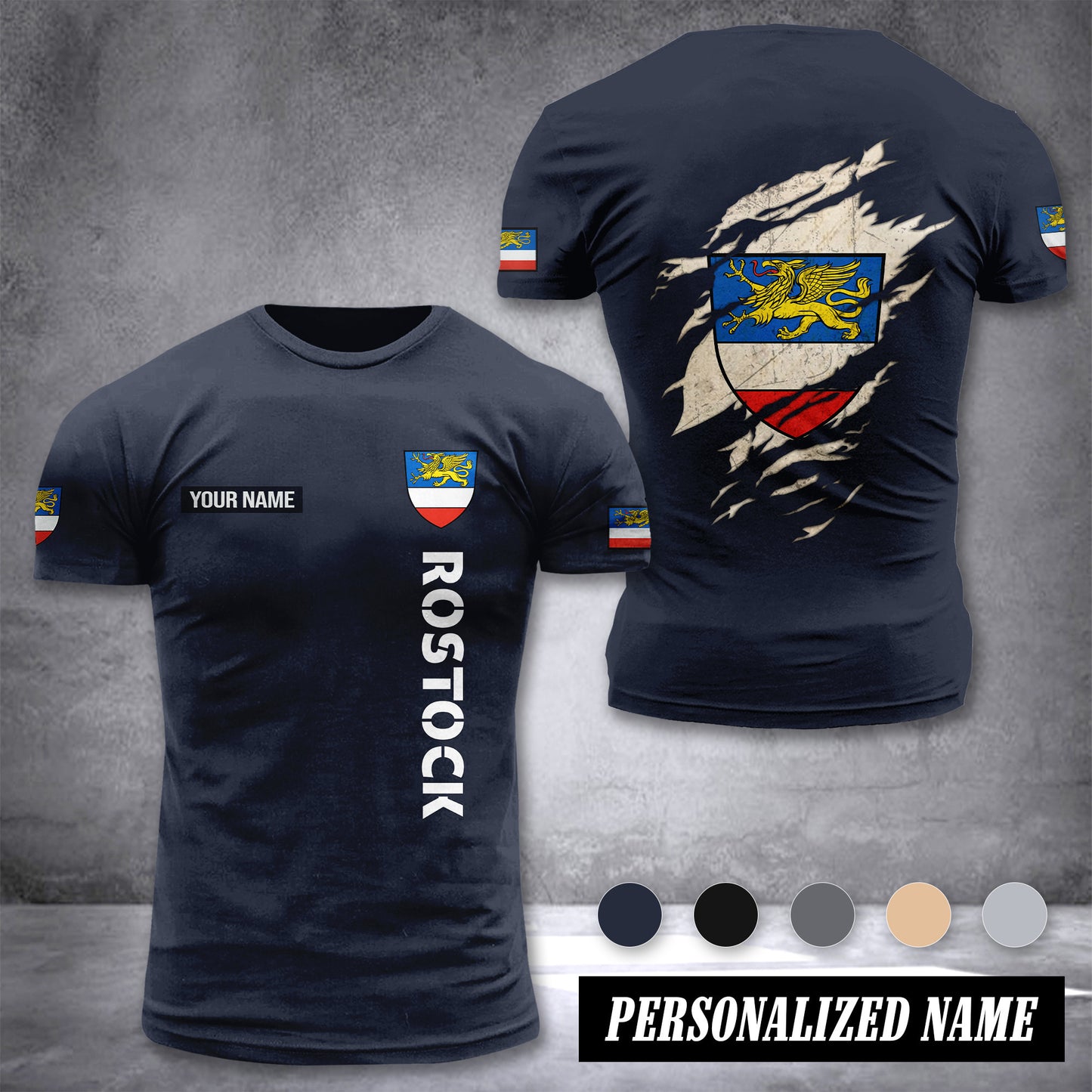 Rostock customize T-shirt back
