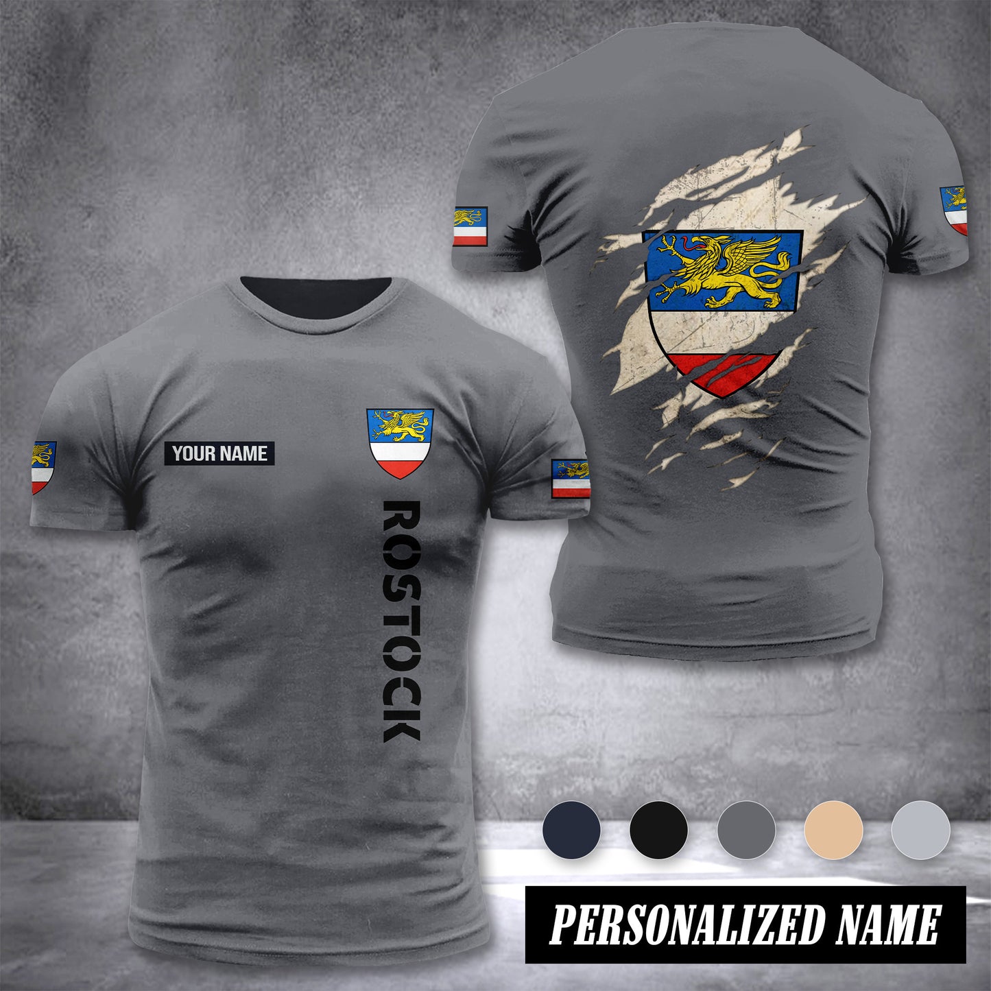 Rostock customize T-shirt back