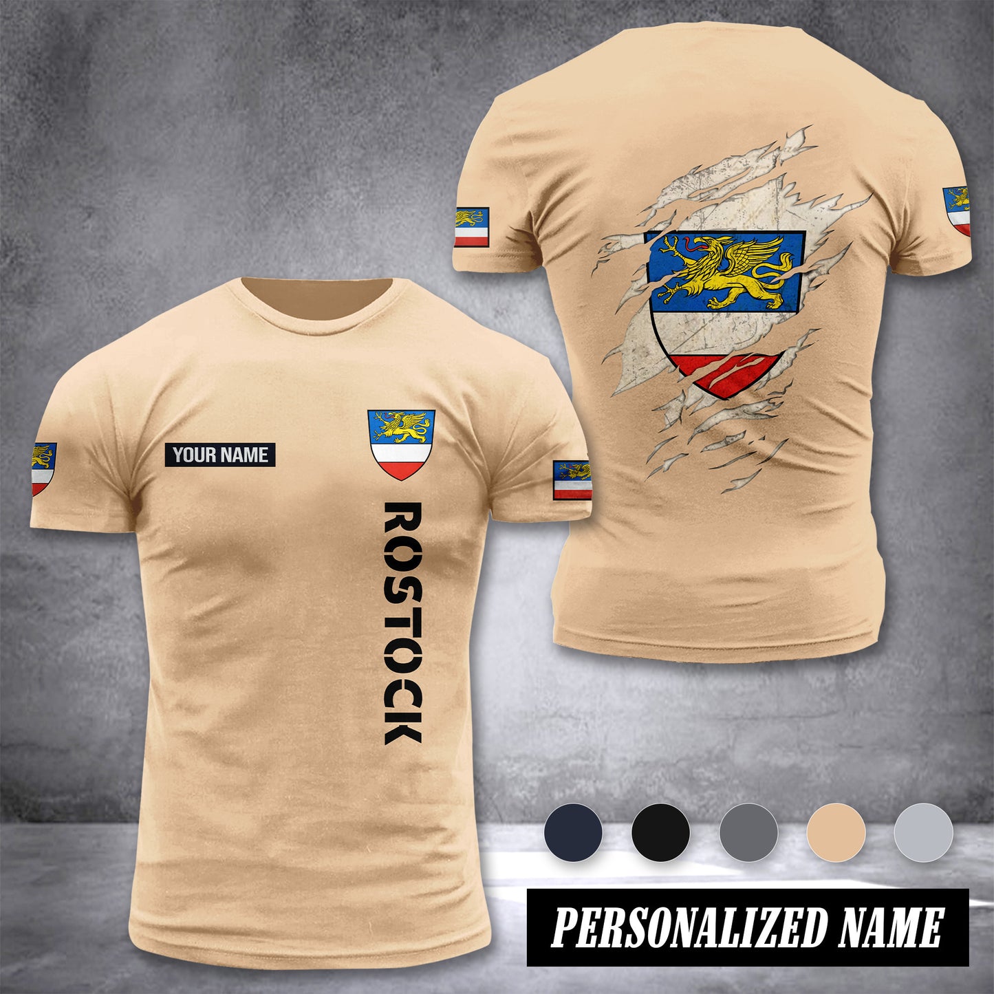 Rostock customize T-shirt back