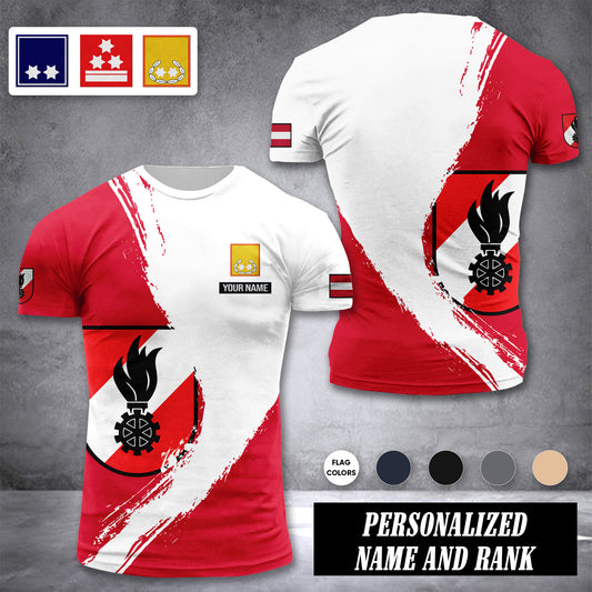 Firefighter Austria customize ranking T-shirt color