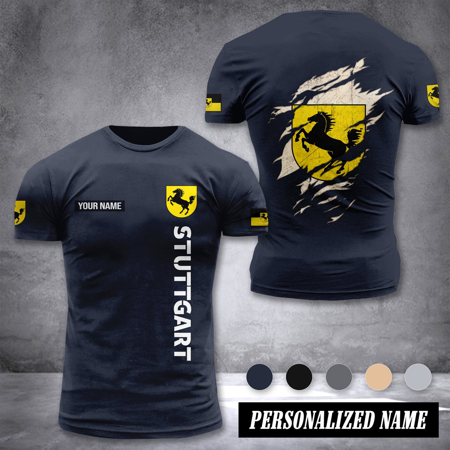 Stuttgart customize T-shirt back