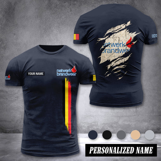 Brandweer customize T-shirt back