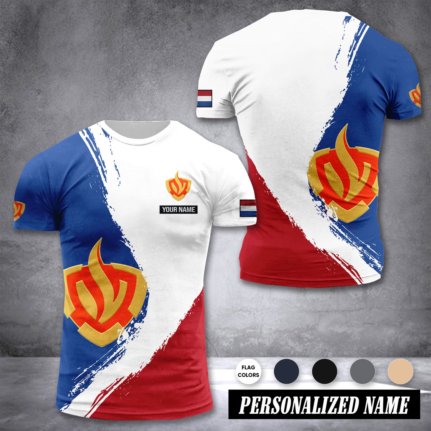 Firedighter Netherlands customize T-shirt color