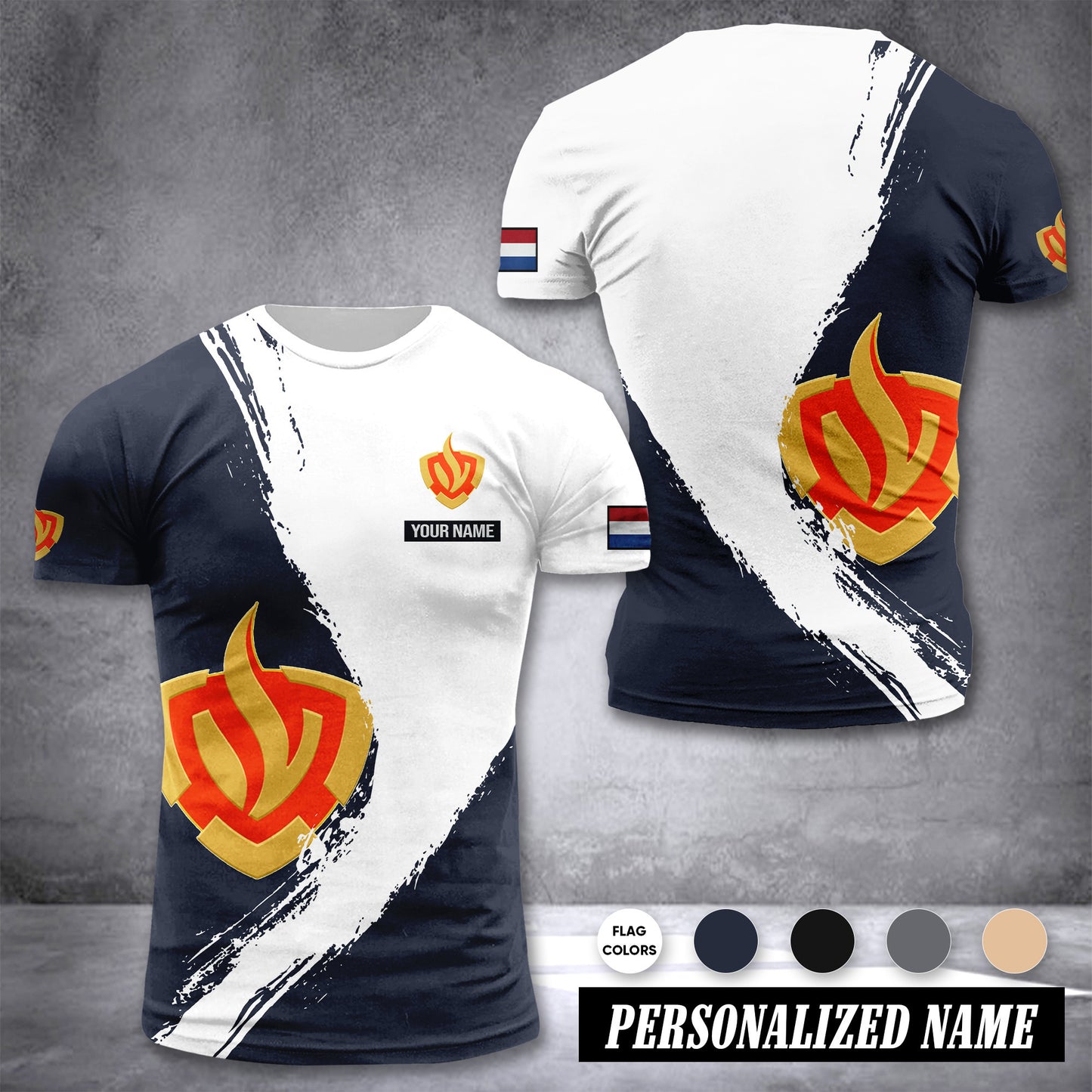Firedighter Netherlands customize T-shirt color