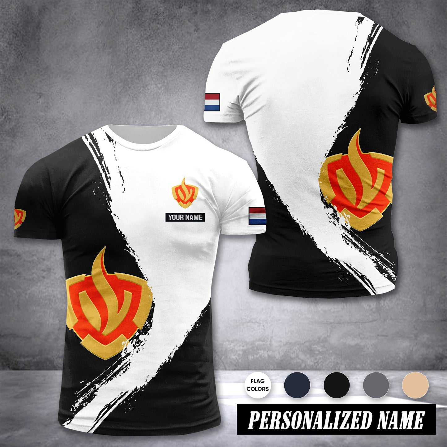 Firedighter Netherlands customize T-shirt color