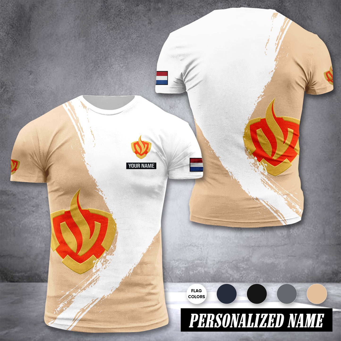 Firedighter Netherlands customize T-shirt color