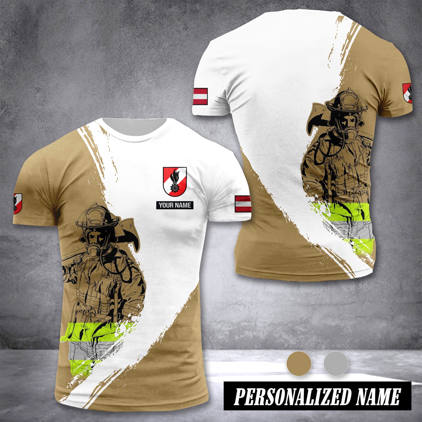 Firefighter Austria customize T-shirt color2