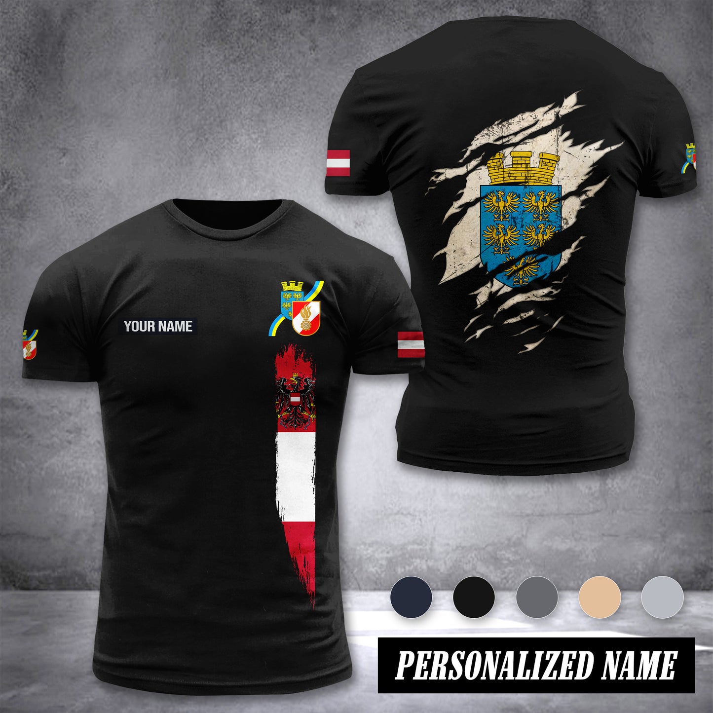 NÖ Feuerwehr Firefighter Austria customize T-shirt back
