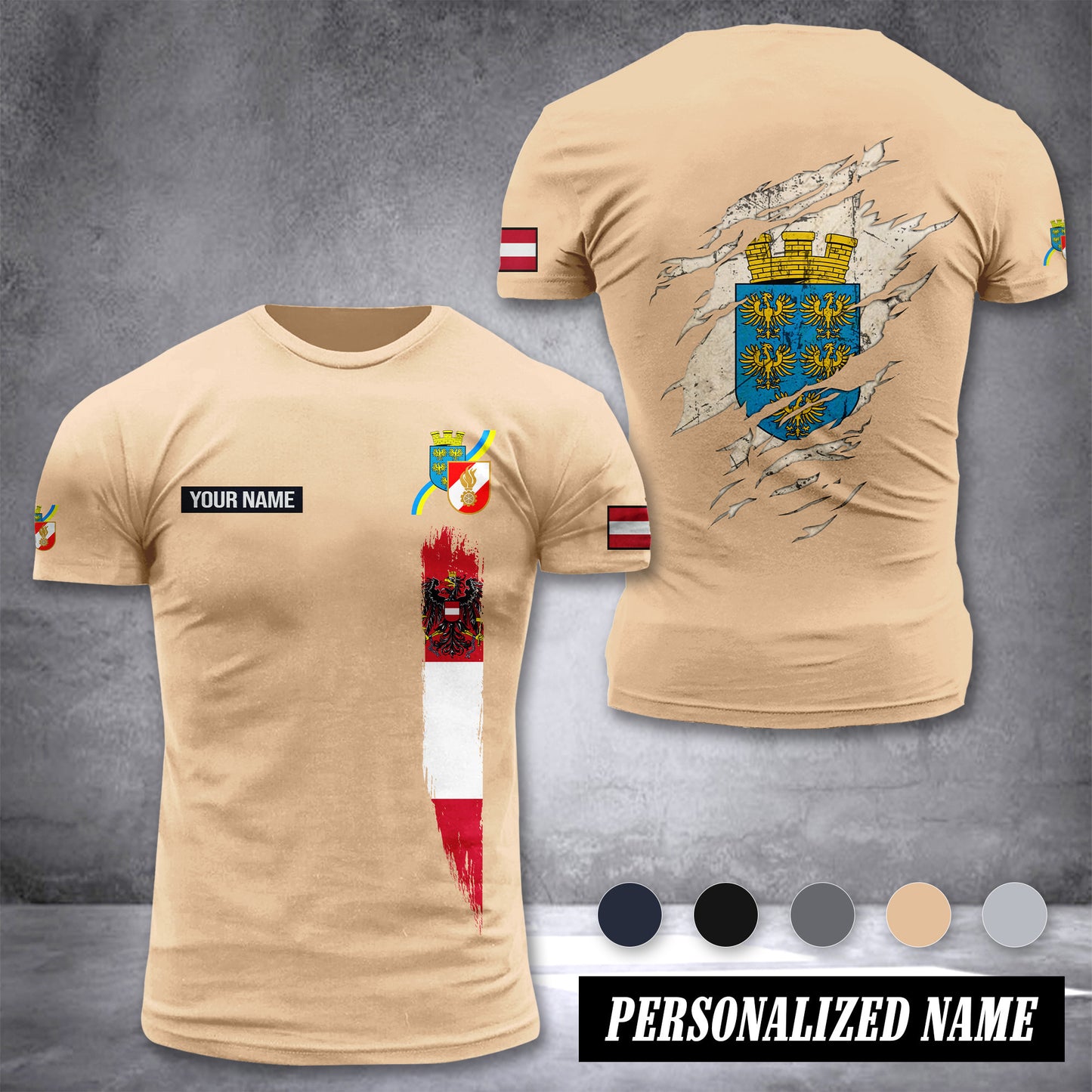 NÖ Feuerwehr Firefighter Austria customize T-shirt back