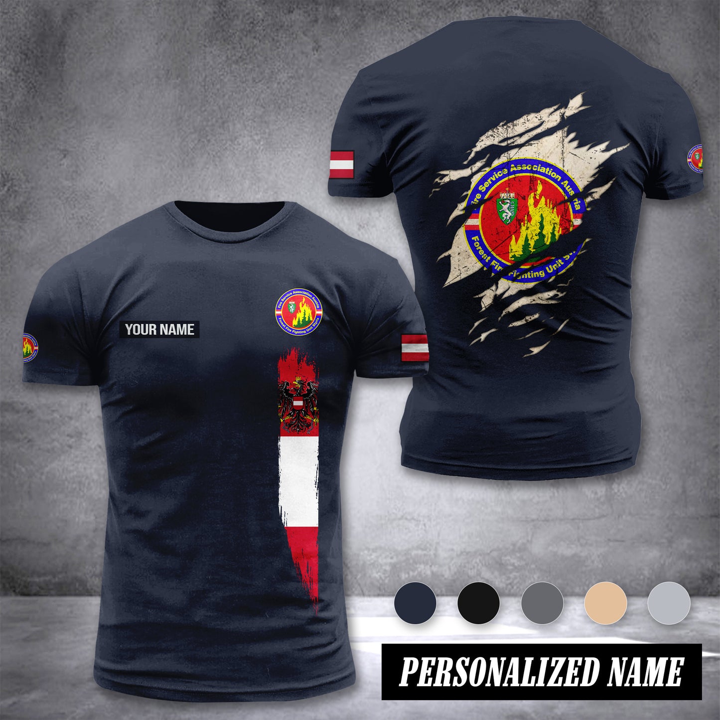Feuerwehr Styria customize T-shirt back