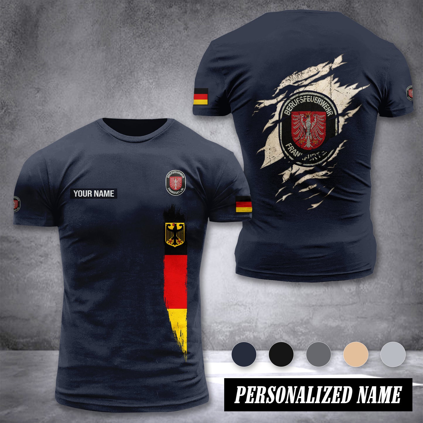 Feuerwehr Frankfurt customize T-shirt back