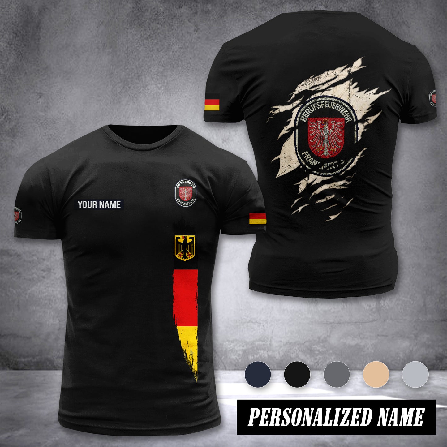 Feuerwehr Frankfurt customize T-shirt back