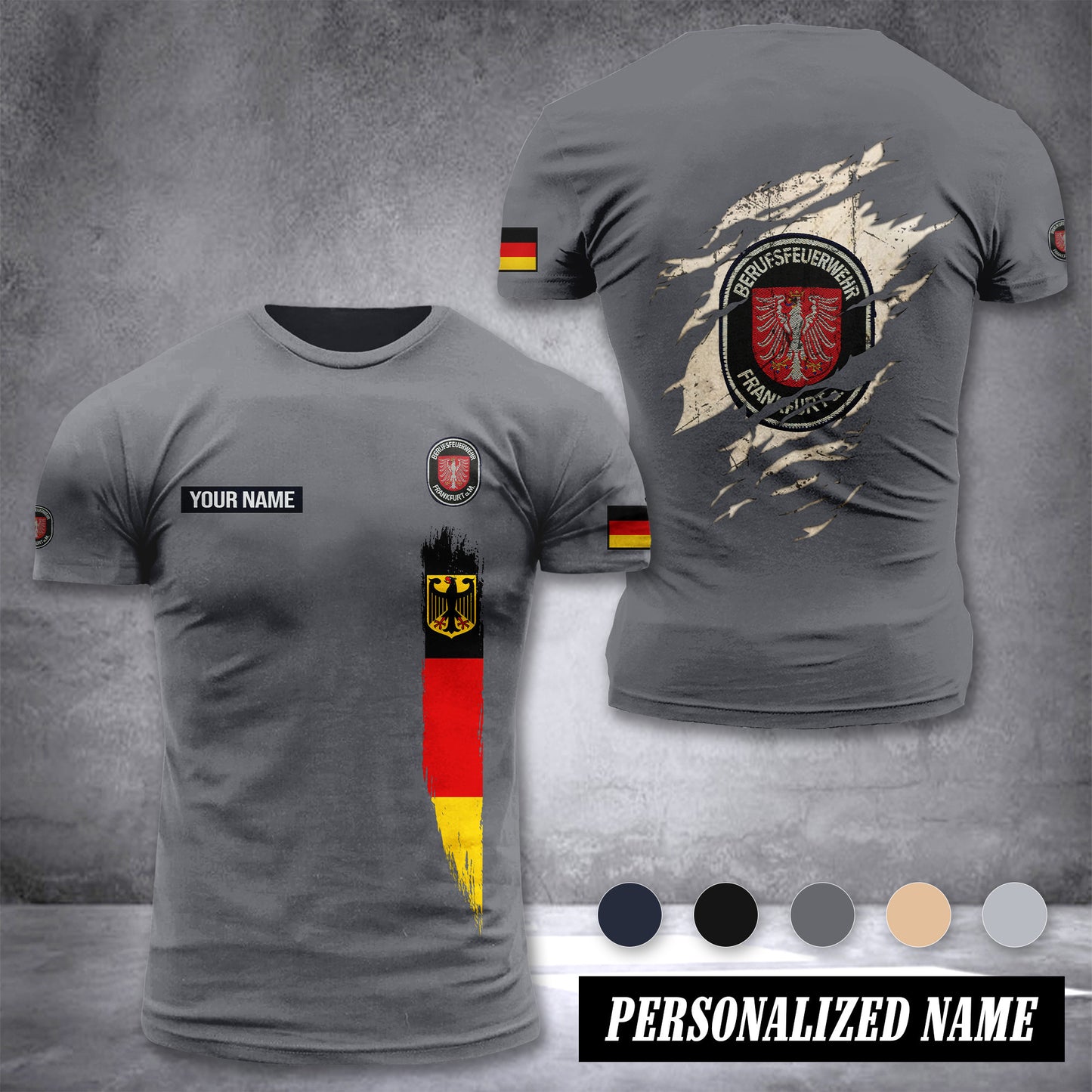 Feuerwehr Frankfurt customize T-shirt back