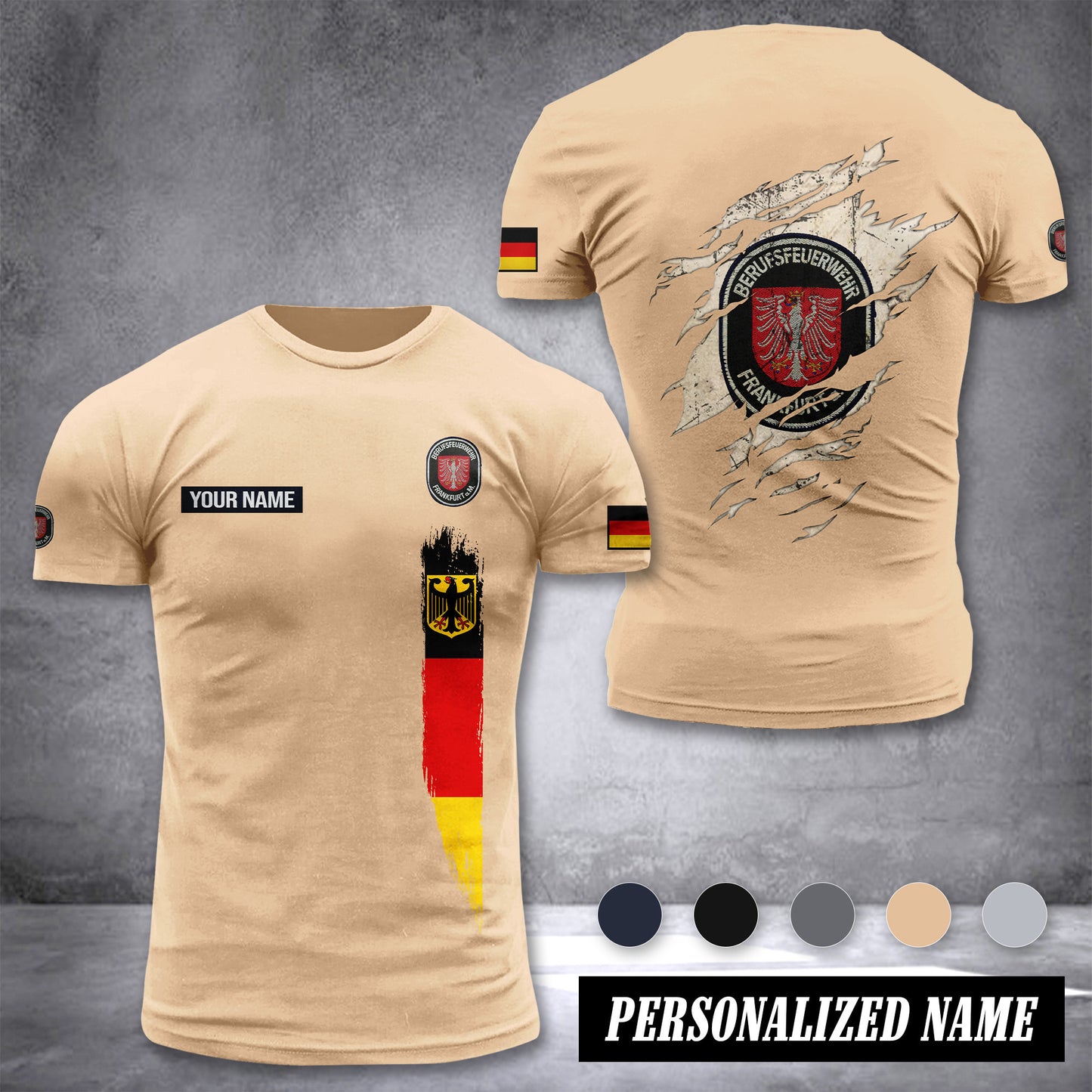 Feuerwehr Frankfurt customize T-shirt back