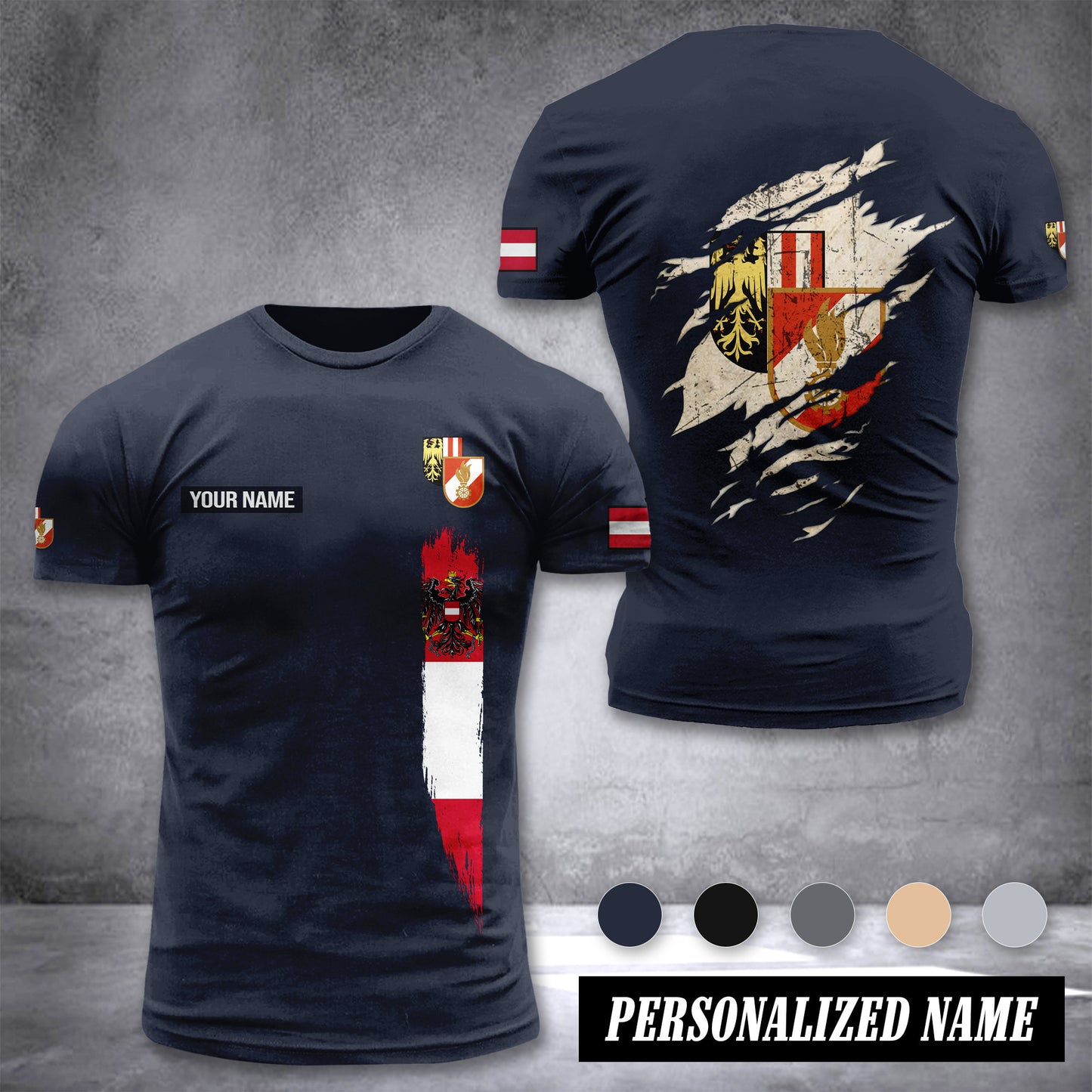 Feuerwehr Oberösterreich customize T-shirt back
