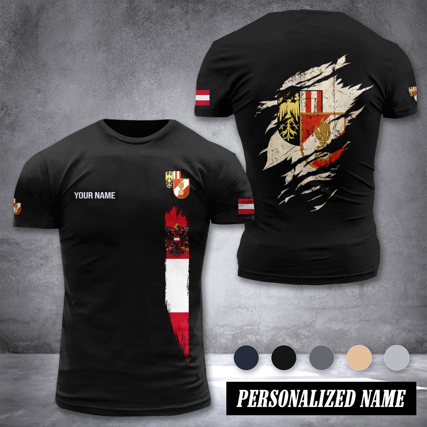 Feuerwehr Oberösterreich customize T-shirt back